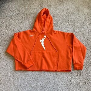 Women's Nike WNBA Cropped Pullover Hoodie Size Large Courtside Orange